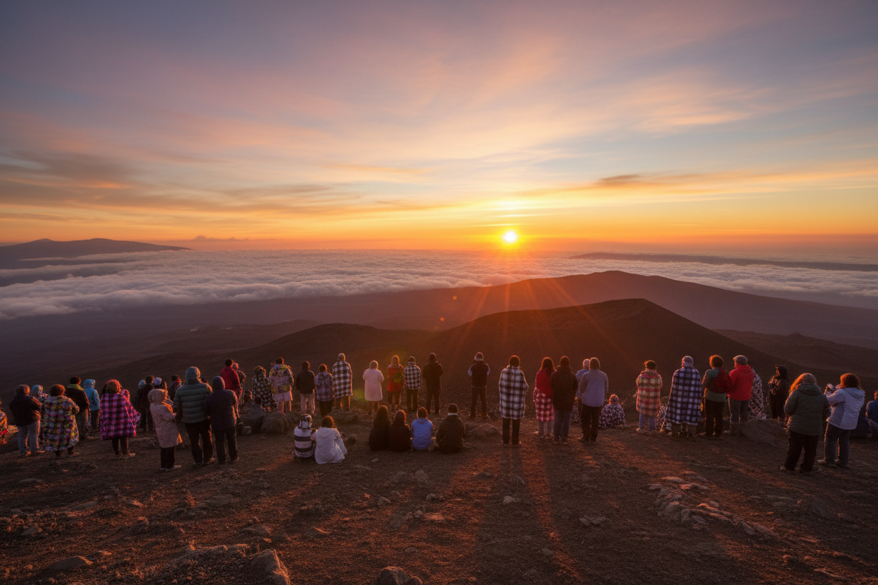 Haleakala volcano sunrise Maui Hawaii