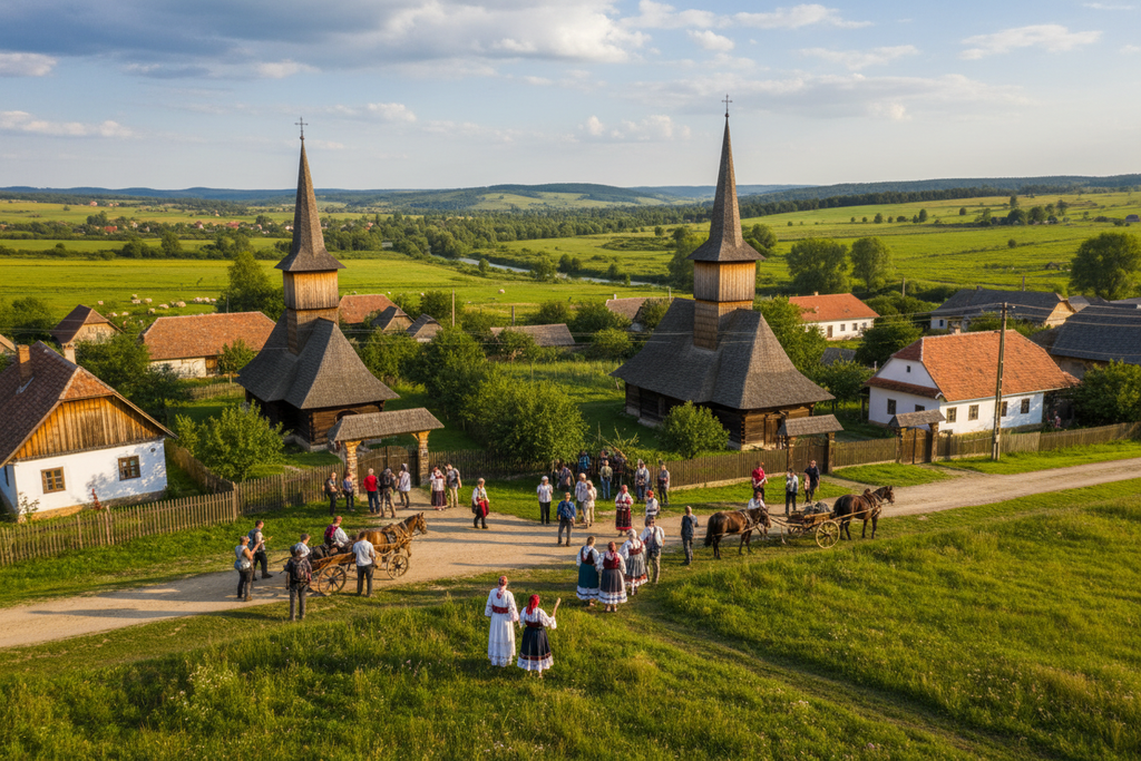 Traditional Transylvanian village Romania
