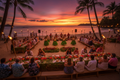 Hawaiian luau beach dinner