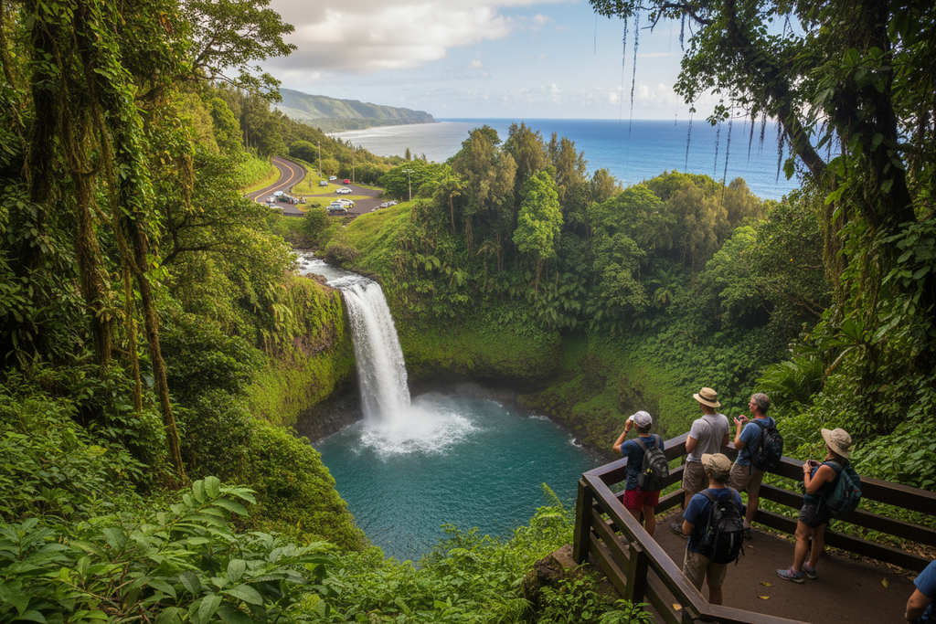 Road to Hana waterfall Maui Hawaii